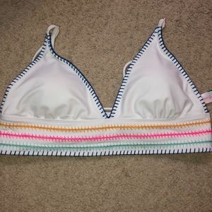 nwot colorful triangle bikini top